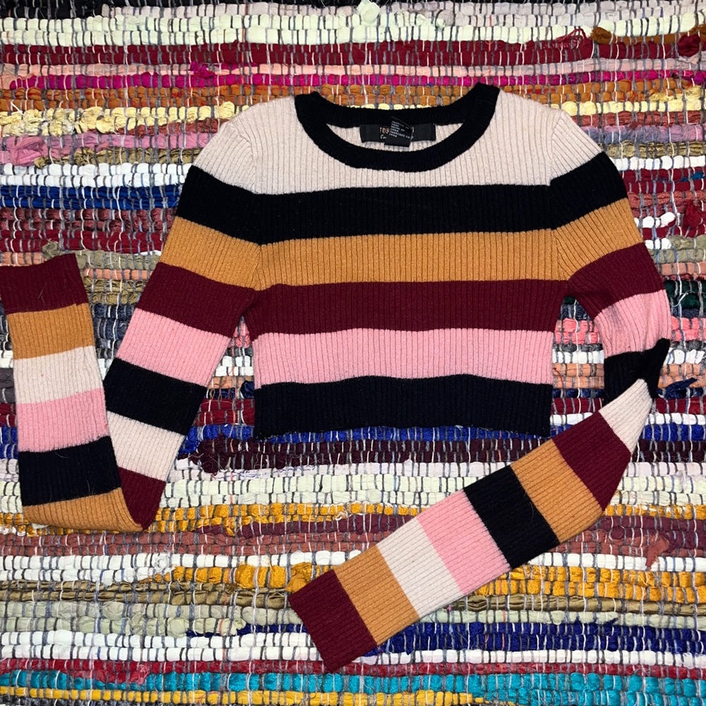 Striped long sleeve top